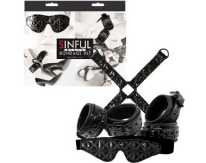 Sinful Vinyl Bondage Kit Black