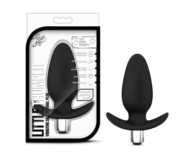 Luxe Little Thumper Vibr Anal Plug Blk