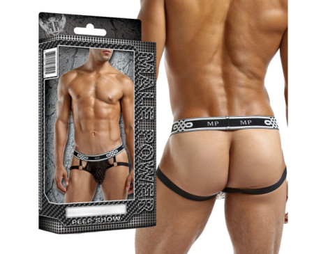 MP Peep Show Ring Jock Strap Black LX