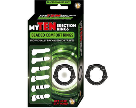 My Ten Erection Rings Beaded Comfort Bk