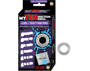 My Ten Erection Rings Tight Firm/Lube Cl