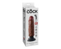 King Cock 6in Vibrating Cock Brown