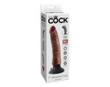 King Cock 7in Vibrating Cock Brown