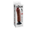 King Cock 8in Vibrating Cock Brown