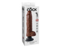 King Cock 10in Vibr Cock w/ Balls Brown