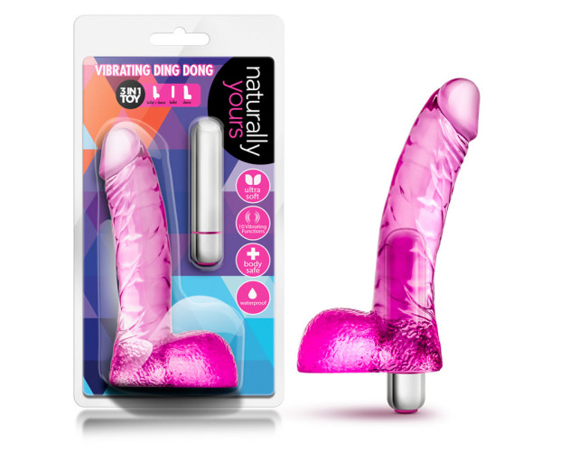 Naturally Yours Vibrating Ding Dong Pink