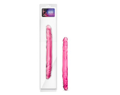 B Yours 14in Double Dildo Pink