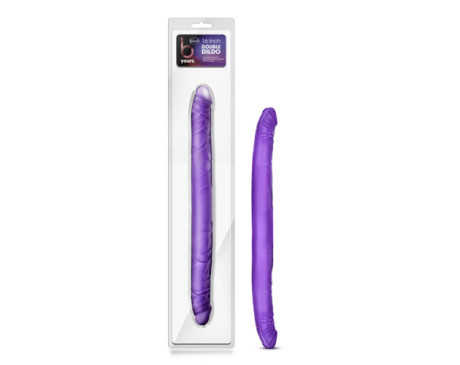 B Yours 16in Double Dildo Purple