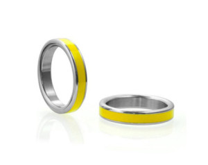 M2M Stainless C-Ring w/Yllw Band 1.75in