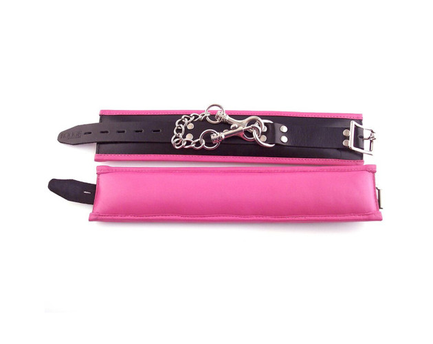 Rouge Padded Ankle Cuffs Black / Pink