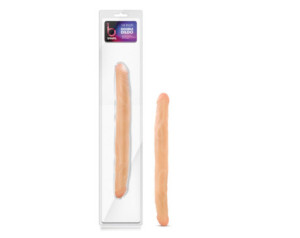 B Yours 14in Double Dildo Beige