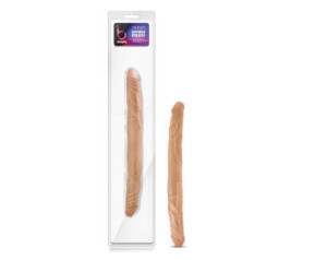 B Yours 14in Double Dildo Tan