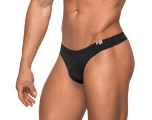 MP Seamless Sleek Thong w/pouch Blk S/M