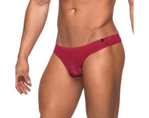 MP Seamless Sleek Thong w/pouch Wine S/M