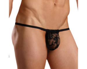 MP Stretch Lace Posing Strap Black O/S