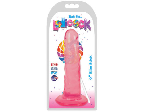 Lollicock Slim Stick 6in Dildo Cherry