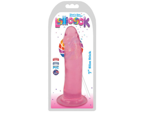 Lollicock Slim Stick 7in Dildo Cherry