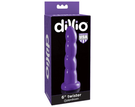 Dillio 6in Twister Dildo Purple