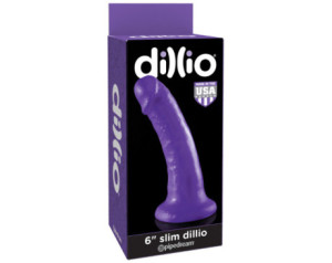 Dillio 6in Slim Dildo Purple