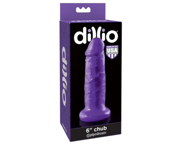 Dillio 6in Chub Dildo Purple