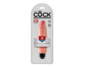 King Cock 6in Vibrating Stiffy Beige