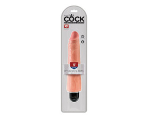 King Cock 9in Vibrating Stiffy Beige