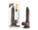 Dr. Skin Stud Muffin 8.5in Dildo Brown