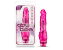 Glow Dicks The Banger 8in Vibrat Pink