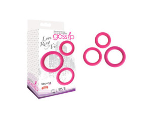 Gossip Love Ring Trio Cockrings Magenta