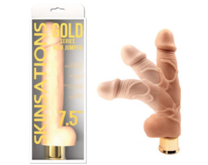 Skinsations Gold Jumper 7.5in Vibe Dildo