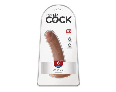 King Cock 6in Cock w/ Suction Cup Tan