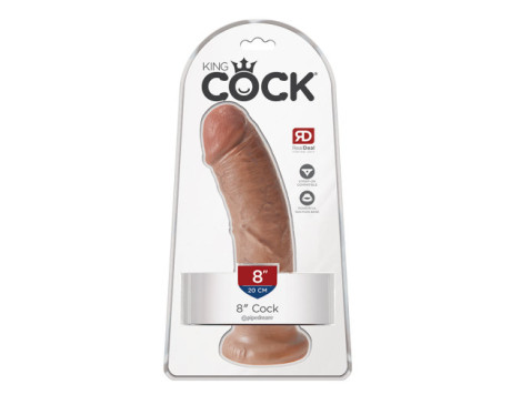 King Cock 8in Cock w/ Suction Cup Tan