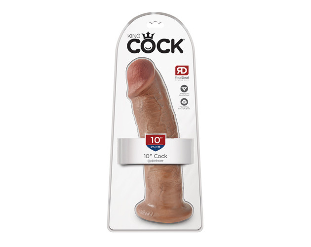 King Cock 10in Cock w/ Suction Cup Tan