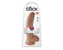 King Cock 9in Cock w/ Balls Tan