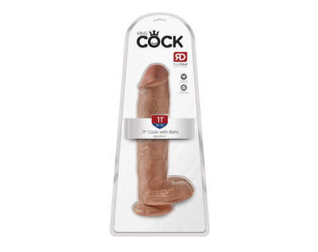 King Cock 11in Cock w/ Balls Tan