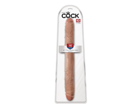 King Cock 16in Thick Double Dildo Tan