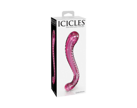 Icicles No.69 Curved Dual-Ended Glass Pink