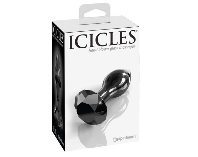 Icicles No.78 Glass Plug Faceted Base Blk