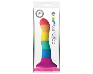 Colours Pride Wave 6in Dildo Rainbow