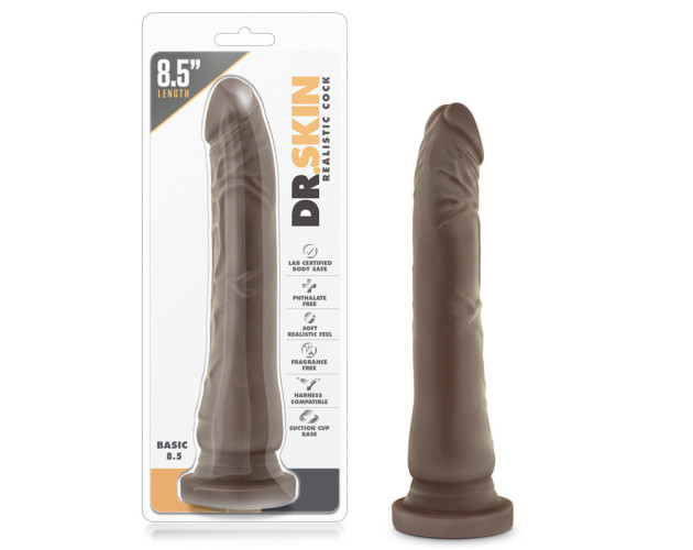 Dr. Skin Basic 8.5in Dildo Brown