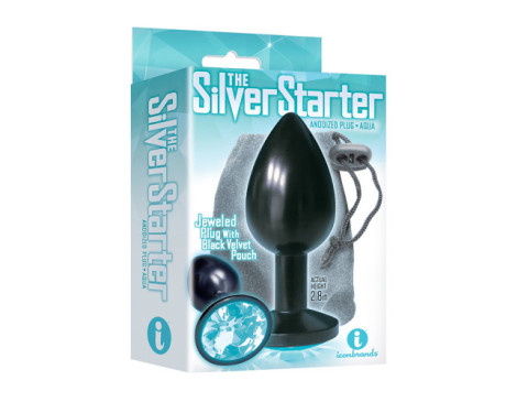 The 9's Silver Starter Black Plug Aqua