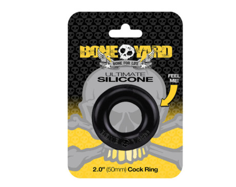 Boneyard Ultimate Silicone Cock Ring Bla