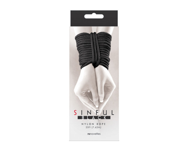 Sinful Nylon Rope 25 ft. Black