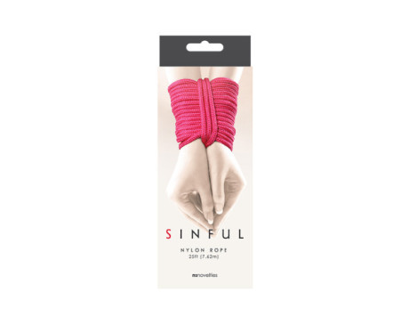 Sinful Nylon Rope 25 ft. Pink