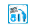 PD Neon Silicone Vibrat Couples Kit Blu