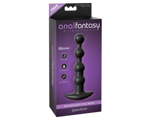 AFC Elite Rechargeable Anal Beads Black