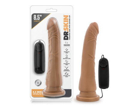 Dr. Skin 8.5in Vibrating Dildo Tan