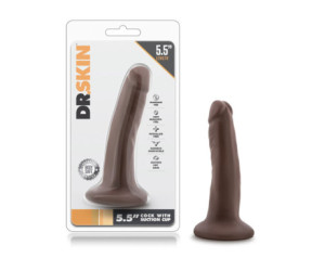 Dr. Skin Realistic 5.5in Dildo Brown