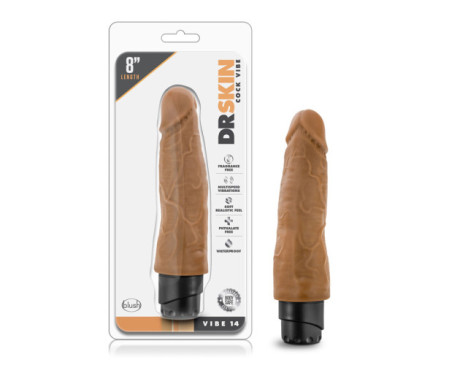 Dr. Skin Vibe 14 Dildo 8in Vibr Tan