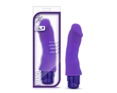 Luxe Marco 7.75in Vibrating Dildo Purple